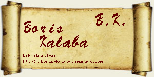 Boris Kalaba vizit kartica